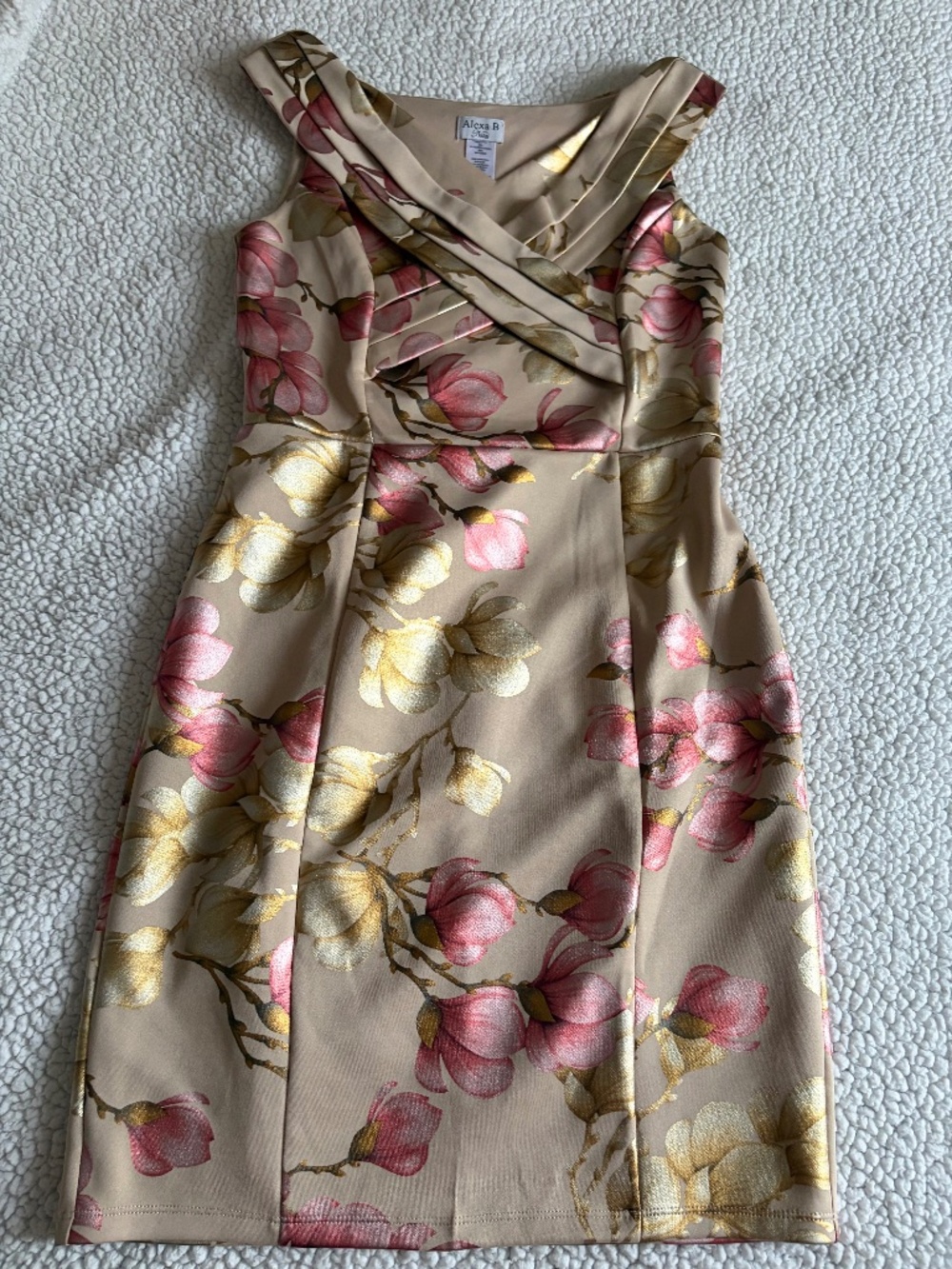 Alexa B Nites Floral Foil Dress